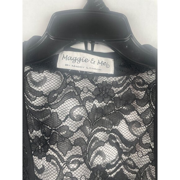 Black Tulle Lace Dress With Sequins Veil L Dead Bride Black Wedding Goth Fairy - Picture 14 of 14